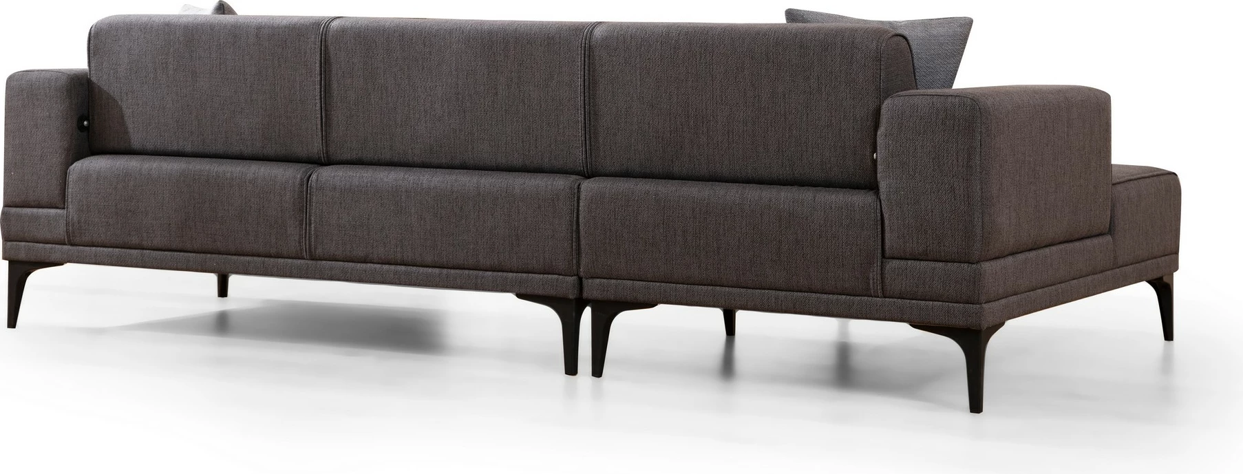 Kënd-sofë krevati Atelier del Sofa, Horizon majtas, ngjyrë gri e errët