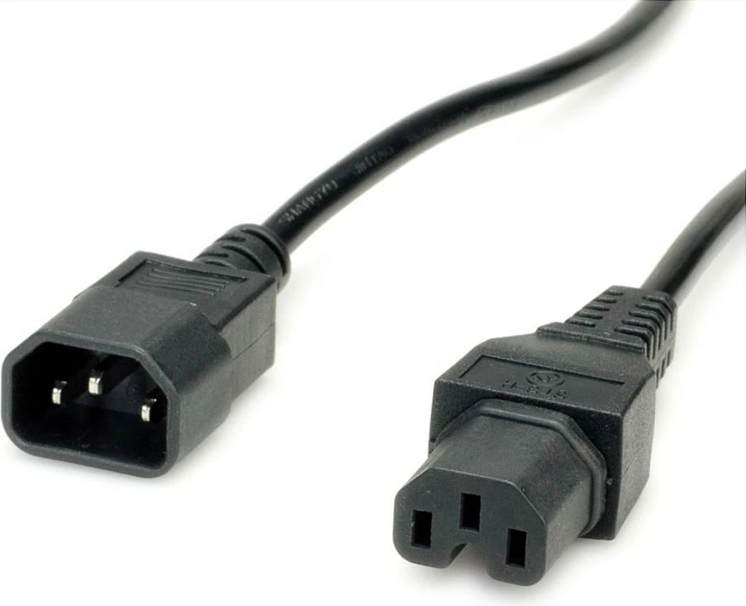 Kabllo rryme VALUE 19.99.1123, IEC C14 në C15, 3 m, 10A/250V, e zezë