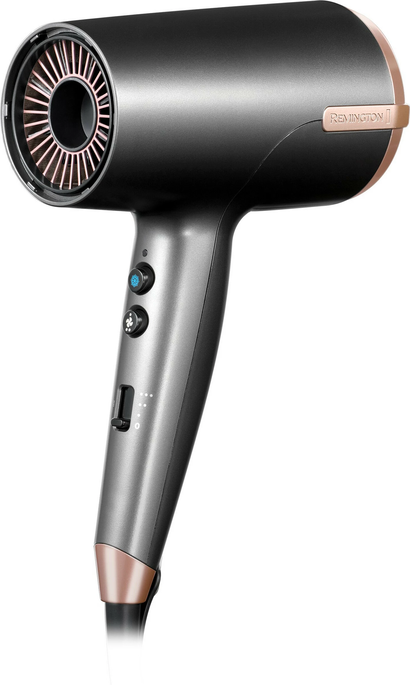 Tharëse flokësh Remington One Dry & Style D6077, e zezë/gri me detaje rozë-ari