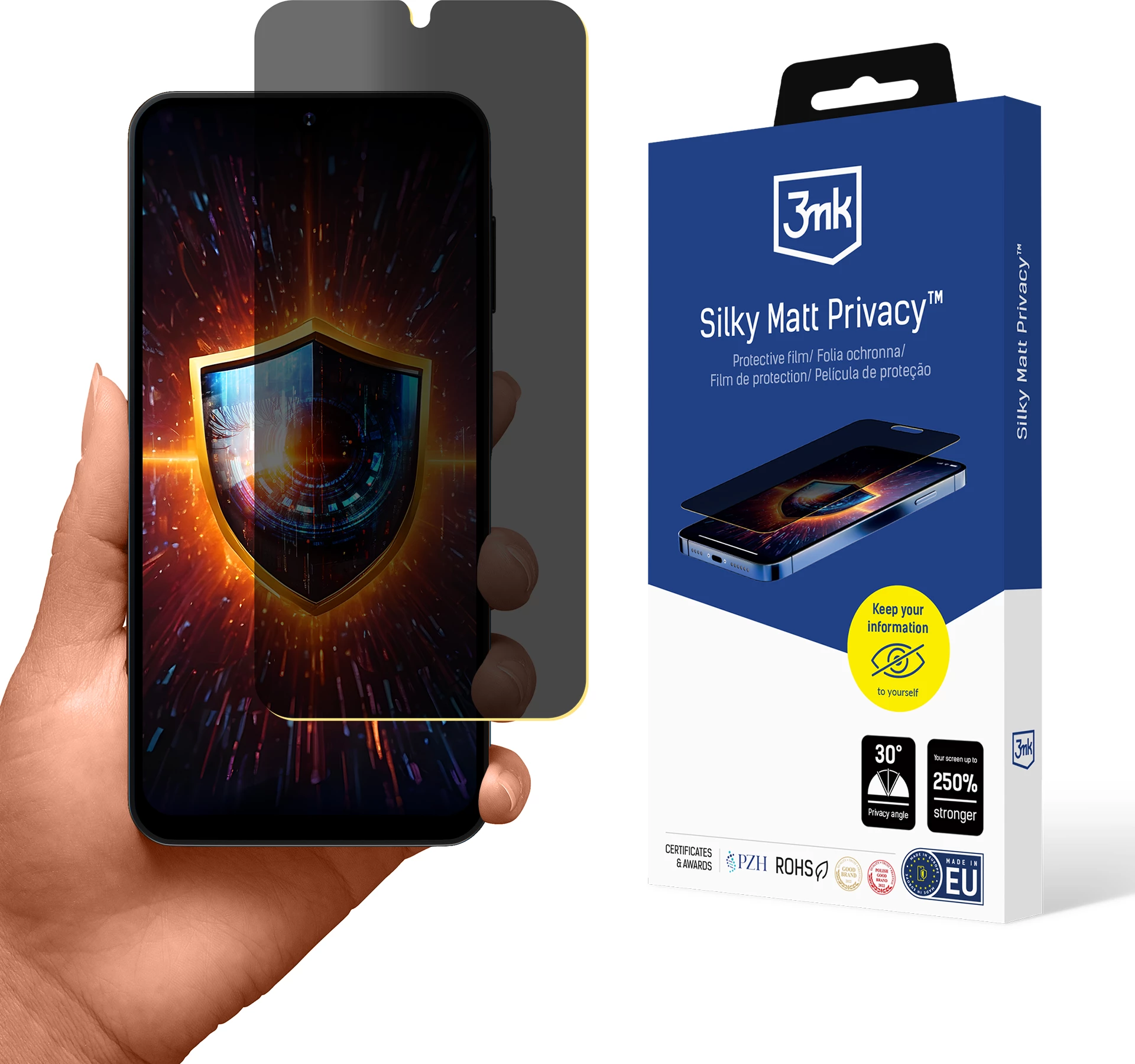 Film privatësie mat për ekran, 3mk Silky Matt Privacy, për Samsung Galaxy A16