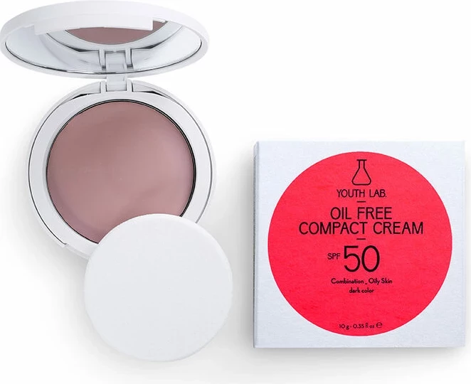 Krem Kompakt Youth Lab Oil Free, SPF50, Dark, 10 g