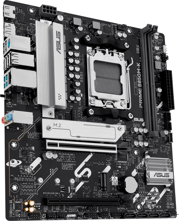 Pllakë amë ASUS PRIME B850M-K mATX AM5 DDR5 (deri 128GB, 2.5GbE, HDMI/DP)