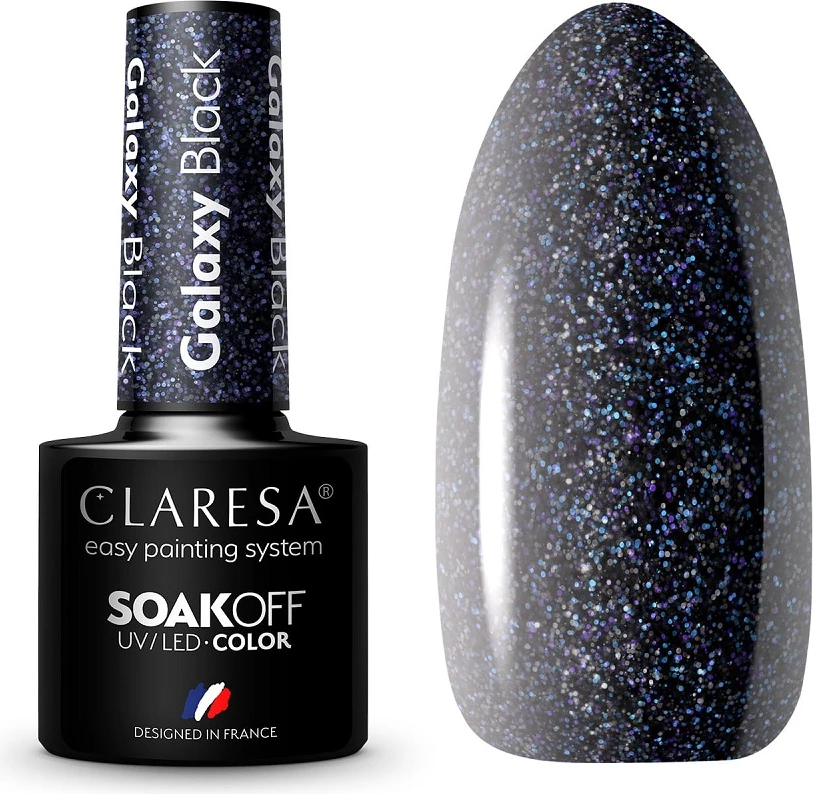 Llak për thonj Claresa Galaxy Black për femra 5g
