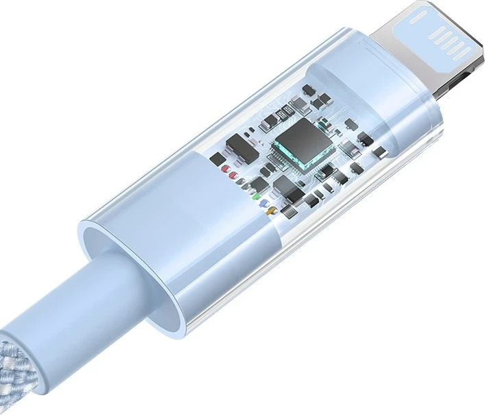 Kabllo Baseus Gem USB në IP, 2.4A, 1 m, Kaltër