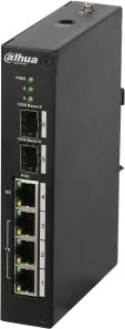 Switch i menaxhueshëm Dahua PFS3206-4P-96, 4 porta PoE+, Fast Ethernet, 2 SFP, i zi