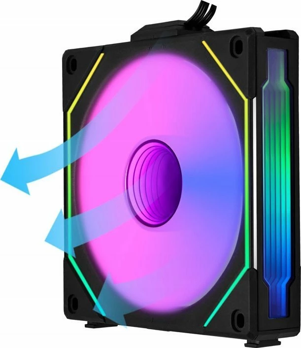 Ventilator PC Lian Li UNI FAN SL-INF 120 RGB Reverse Blade UF-RSLIN120-1B, 120mm ARGB PWM, 1 copë, i zi/gri