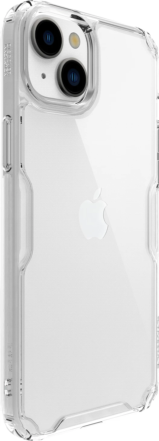 Mbështjellës Nillkin Nature Pro për iPhone 15, Transparent, i bardhë