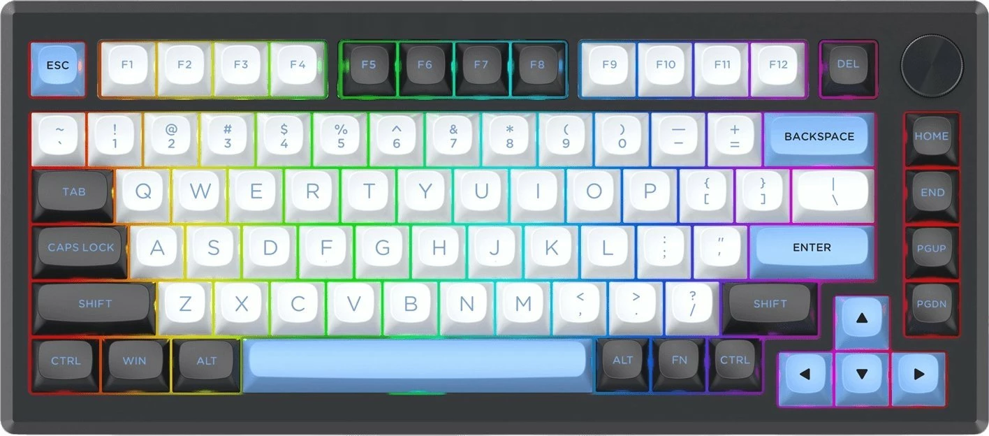 Tastierë mekanike gaming Redragon Uranus Pro 82 Leopard L K732WLB-RGB-PRO 75% tri-mode RGB e zezë
