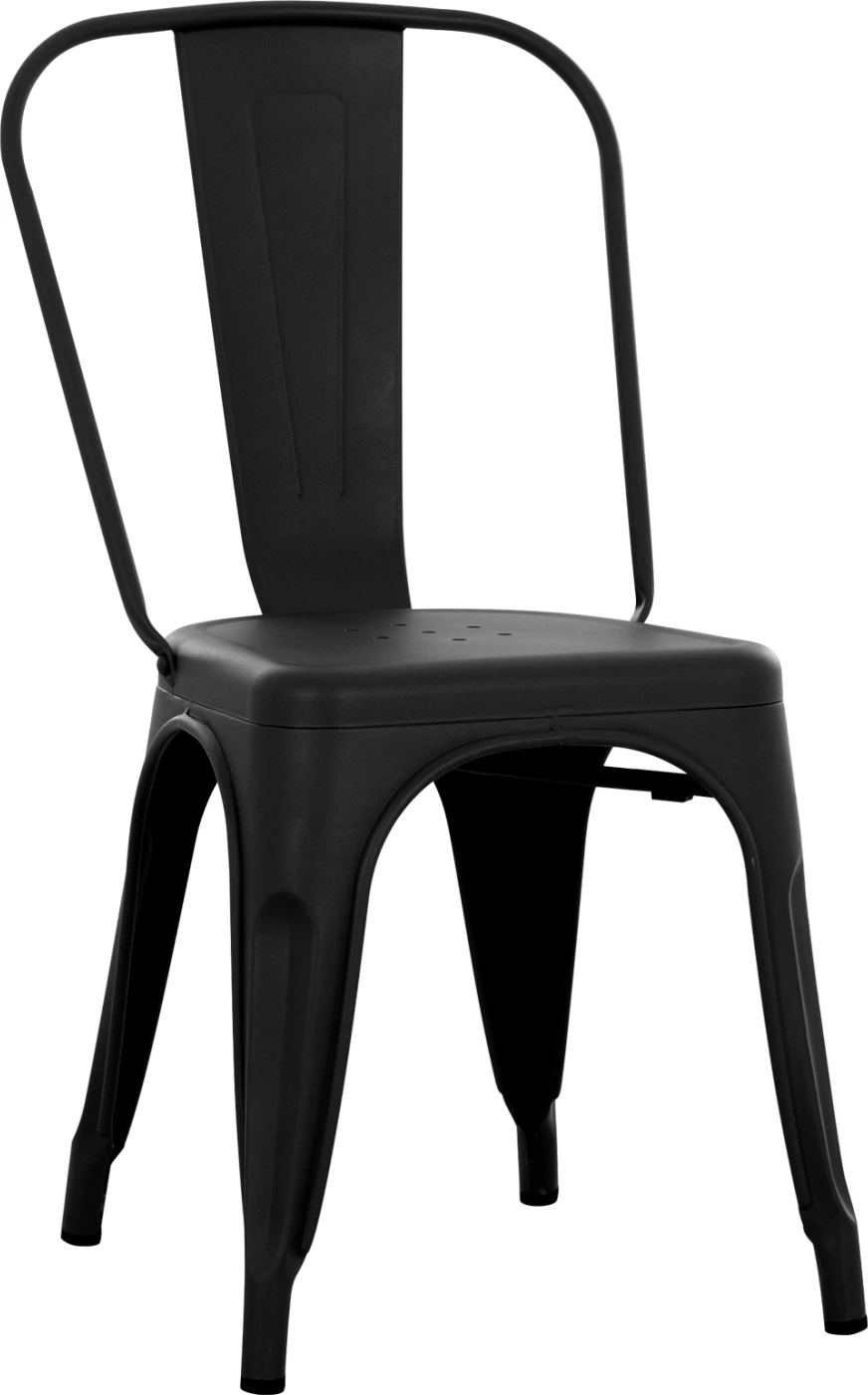 Karrige për ngrënie MELITA-PRO FH8641.42 metalike, ngjyrë e zezë mat, 44x47x84.5H cm