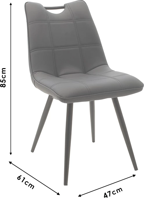 Karrige Nely metal ngjyrë e zezë PU