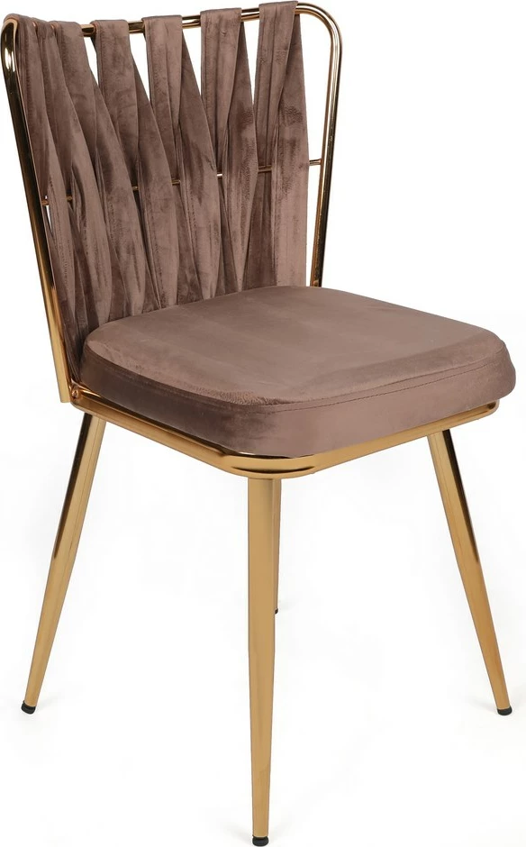 Set karrigesh (4 copë), Hanah Home, Kuşaklı-213 V4, ngjyrë kafe e çelët dhe ari