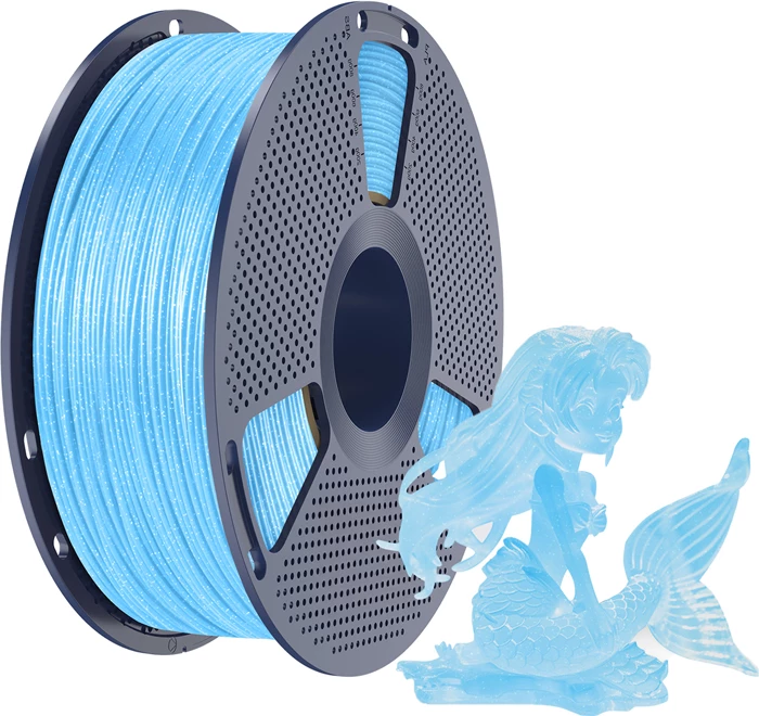 Filament 3D printing Sunlu PLA Twinkling Blu 1.75 mm 1 kg, blu me shkëlqim