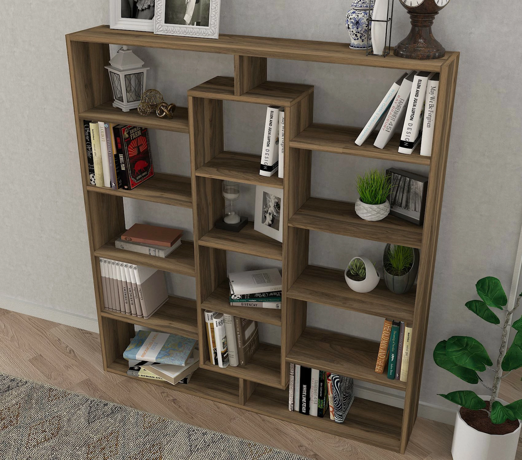 Raft librash Hanah Home, Ample, ngjyrë arre