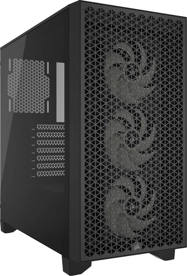 Kasë Corsair 3000D RGB AIRFLOW, mid-tower, ATX, 3x AR120 RGB, e zezë