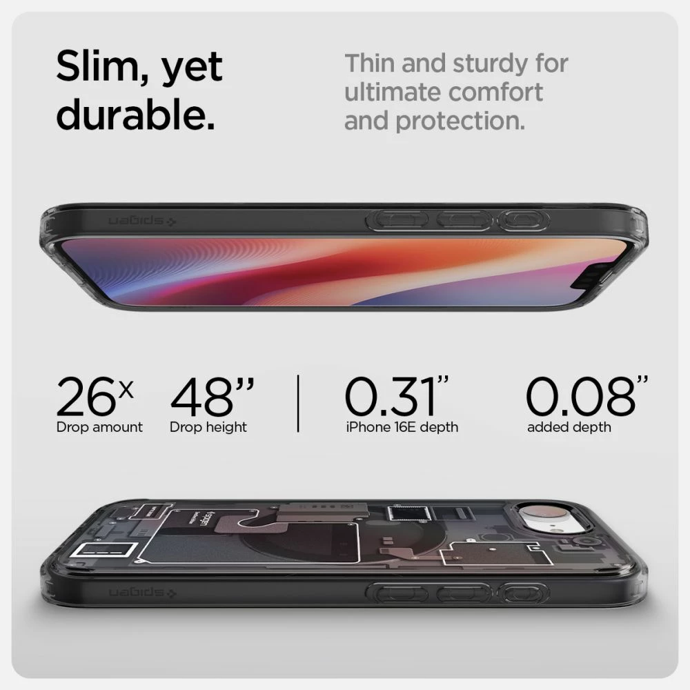 Mbështjellës, Spigen, Ultra Hybrid MagSafe Zero One për iPhone 16e, TPU+PC, MagSafe, Air Cushion, e zezë