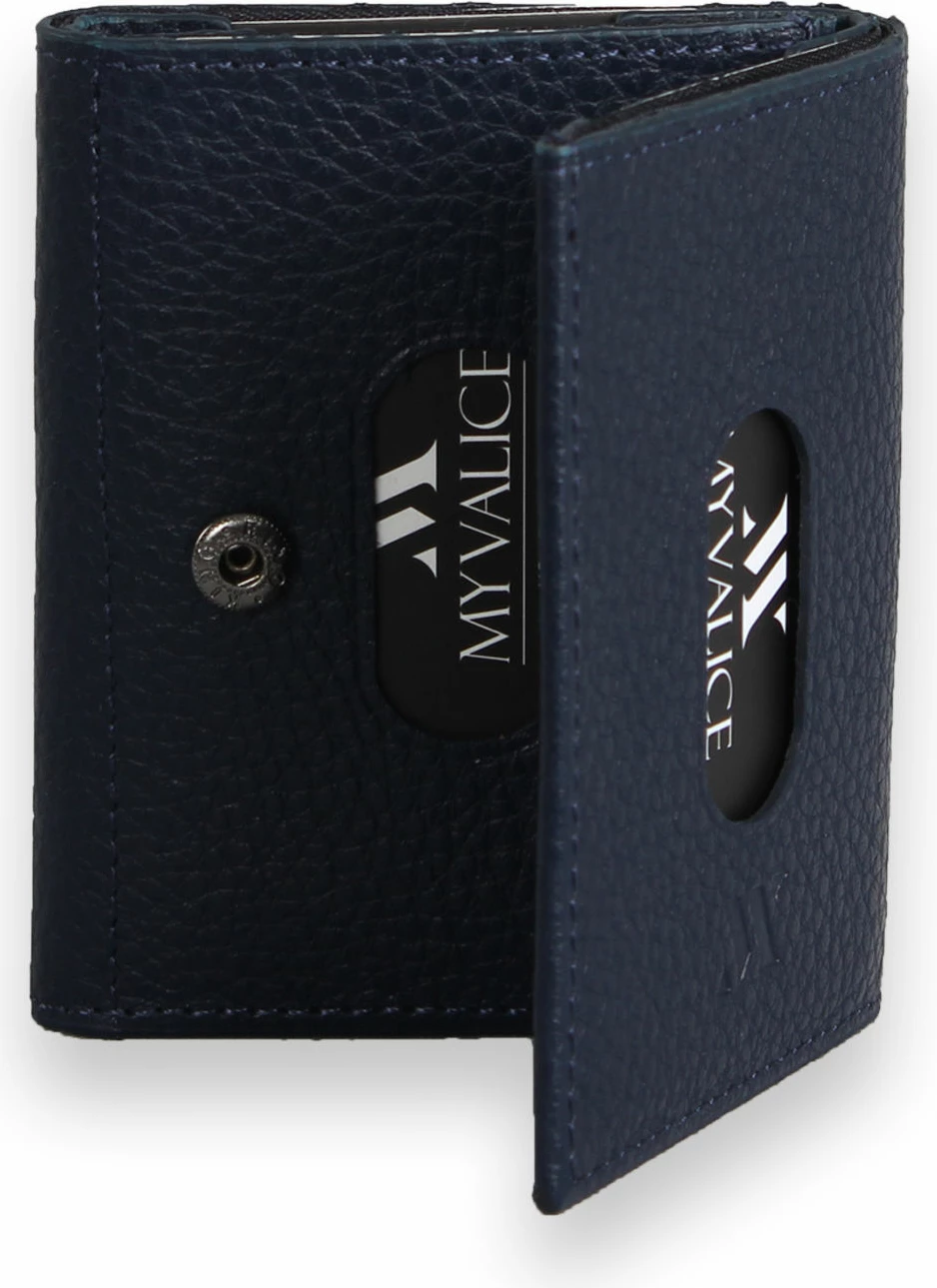 Portofol lëkure, ngjyrë navy blue, Zoozie Bags, 4489