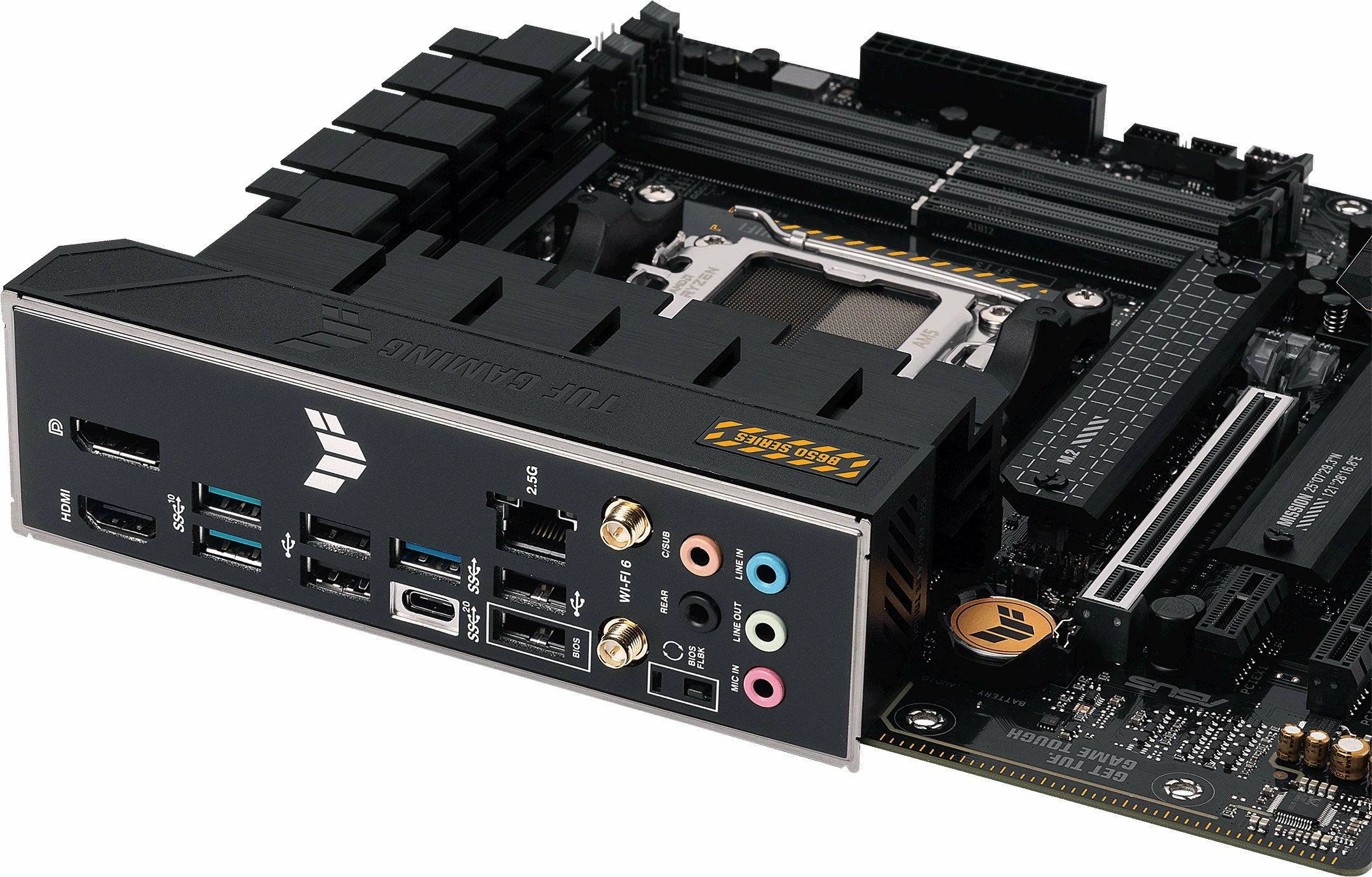 Pllakë amë Asus TUF GAMING B650M-PLUS WIFI, Micro ATX, DDR5, Wi‑Fi, Bluetooth, E zezë