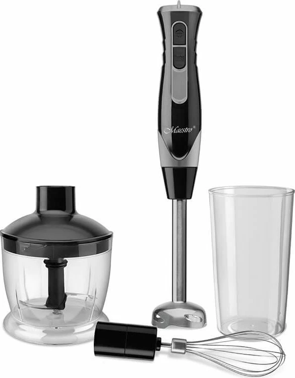 Blender dore Maestro MR-566 500W i zi, set me rrahëse dhe gotë matëse