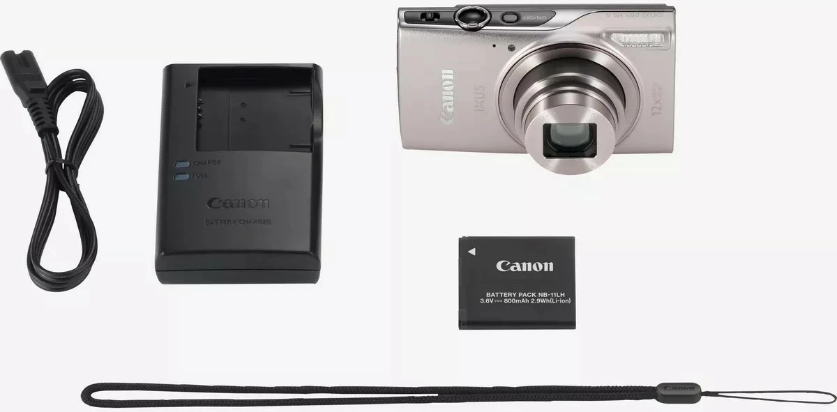 Kamerë kompakte Canon IXUS 285 HS, 20MP, 12x zoom, Full HD, argjendtë