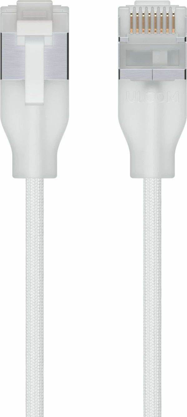 Kabllo rrjeti Ubiquiti UACC-Cable-Patch-EL-C6A-1M-W Cat6a 1m S/FTP RJ45-RJ45 PoE++ e bardhë