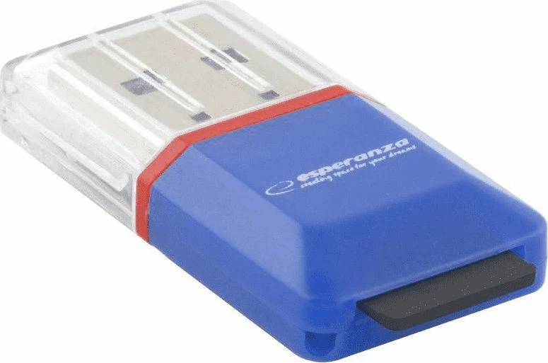 Lexues kartele microSD Esperanza EA134B, USB 2.0, 480 Mb/s, blu