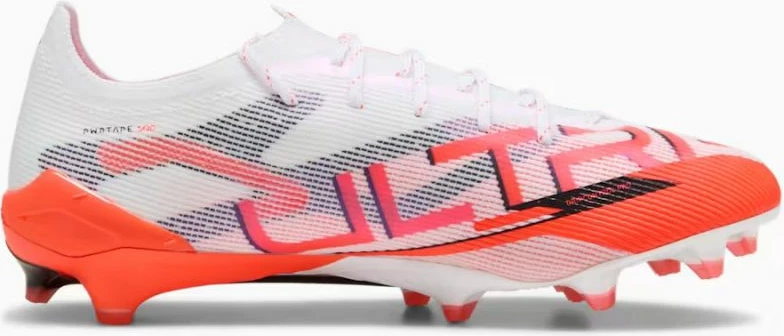 Atlete futbolli Puma për meshkuj, të bardha dhe portokalli