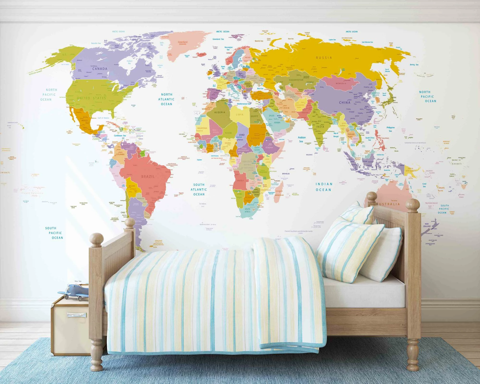 Murale muri Wallity, hartë bote, MDK-00133, 400x270cm