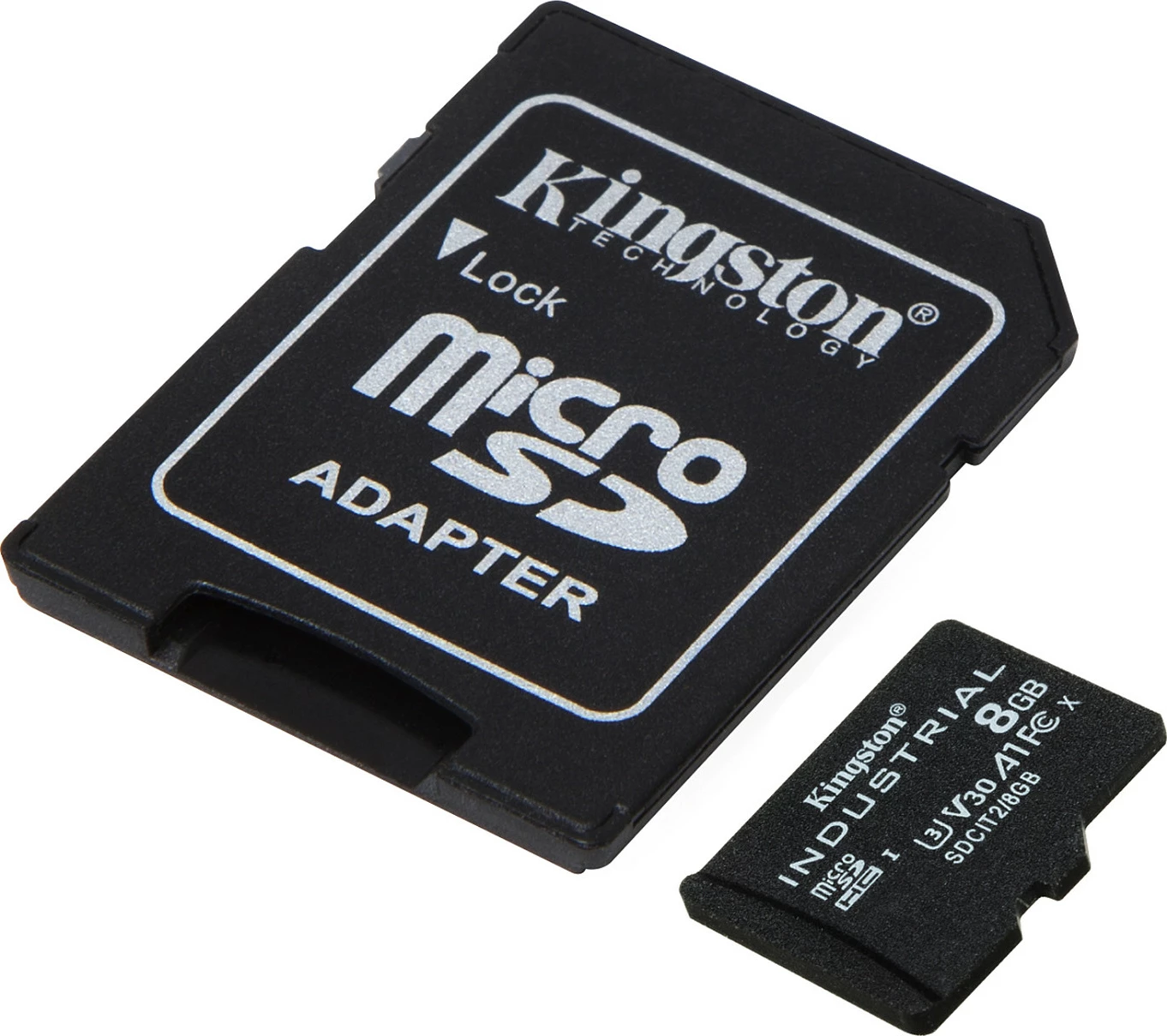 MicroSDHC kartelë Kingston Industrial 8GB, Class 10, UHS-I, U3, V30, e zezë