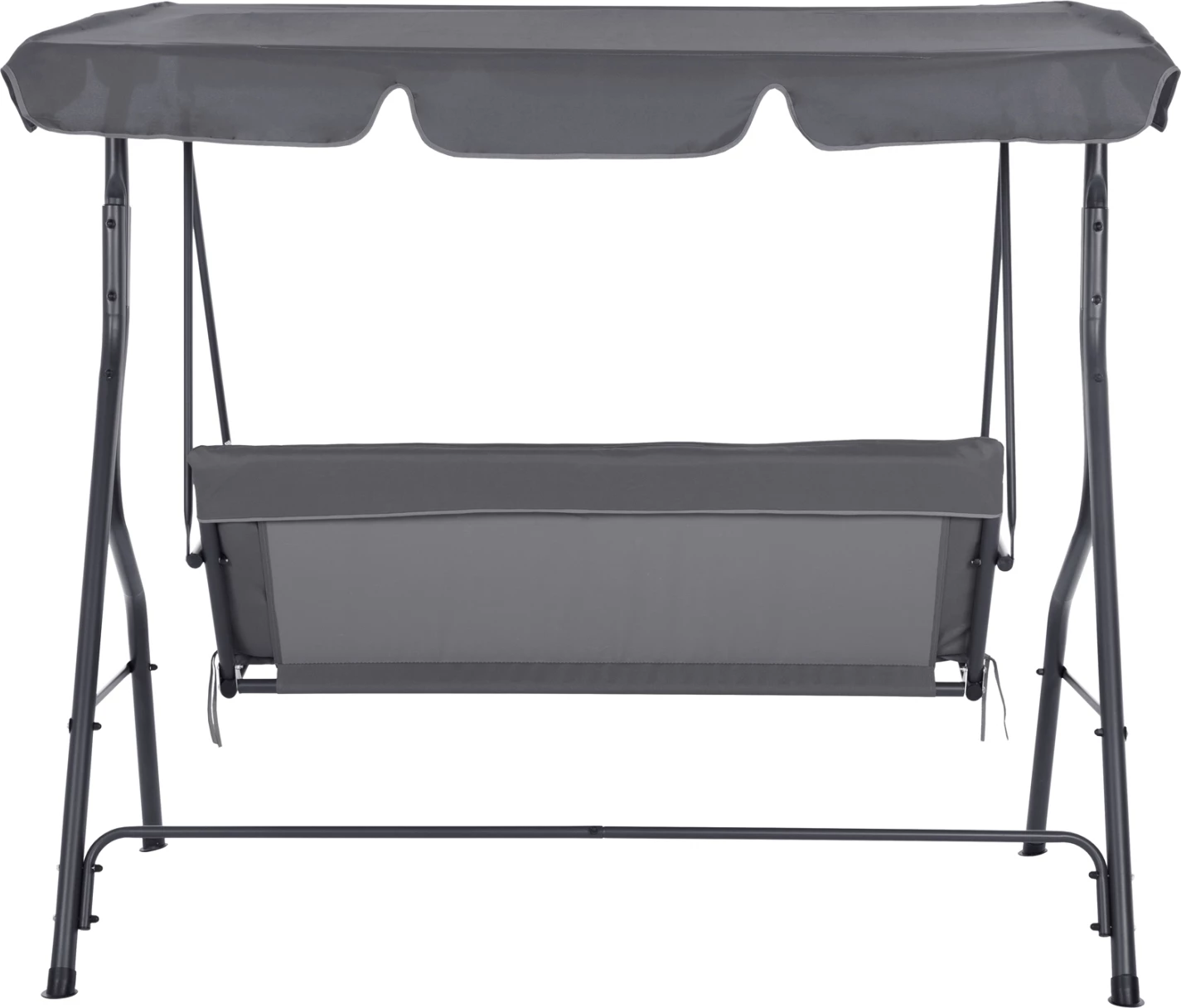 Luhatëse për verandë 3-vendëshe me mbrojtëse dielli LIKID FH5979.01 kornizë metalike dhe pëlhurë gri 170x110x153Hcm