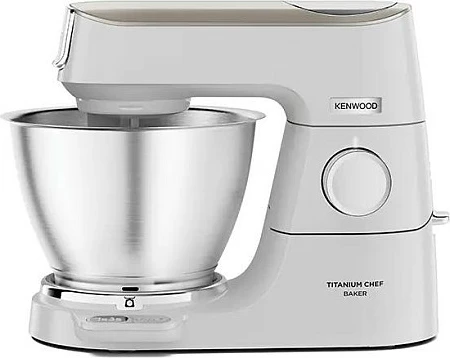 Mikser kuzhine Kenwood Titanium Chef Baker, 1200W, 6 shpejtësi, tas inoks, bardhë