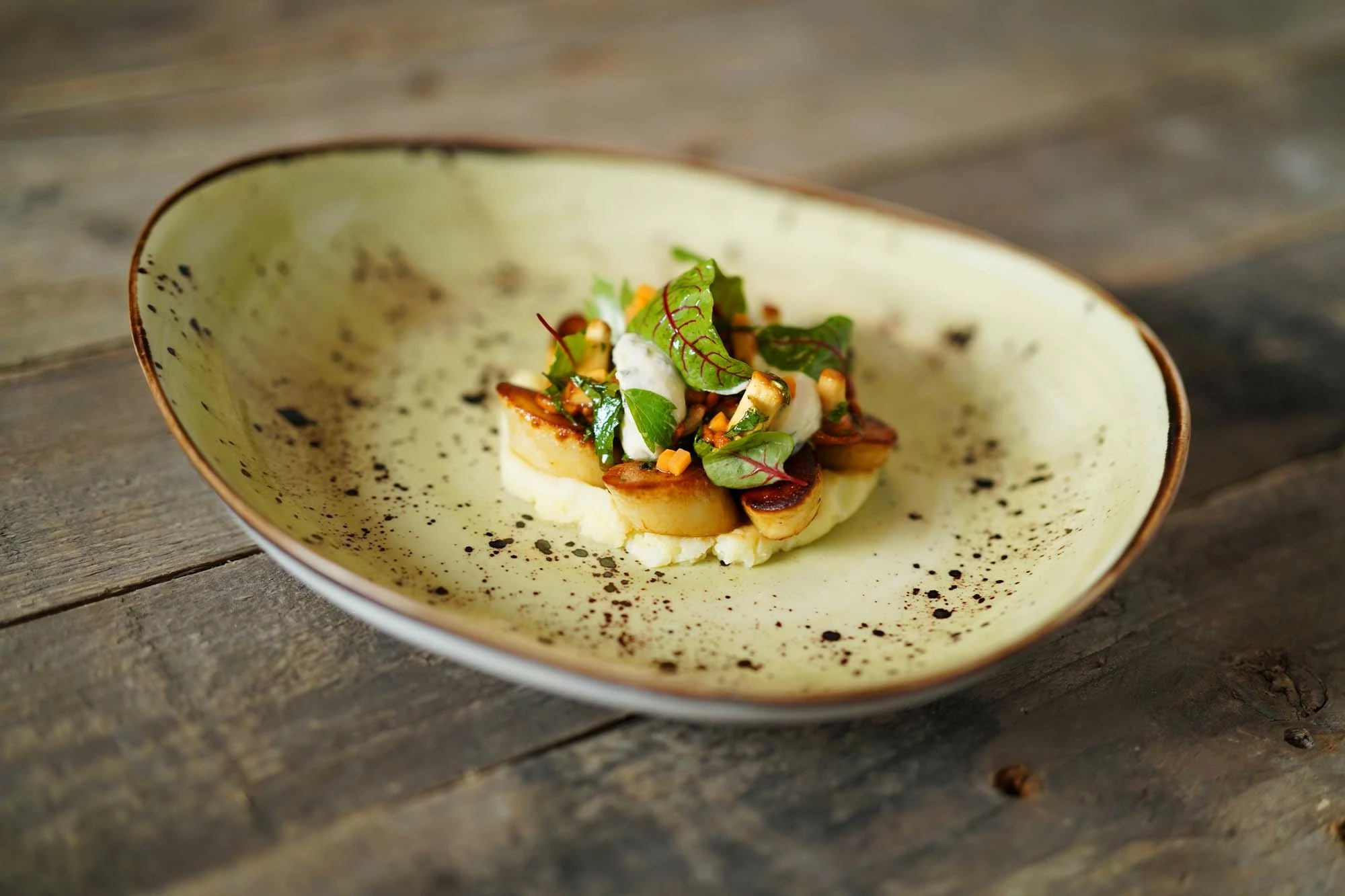 Pjatë drejtkëndore Fine Dine Olive 300x150 mm, e gjelbër, set 6 copë