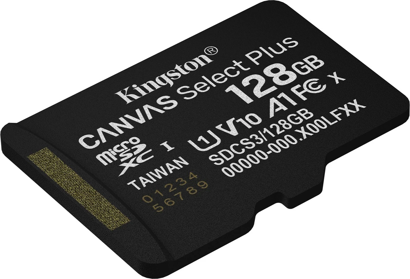 Kartelë memorie Kingston Canvas Select Plus microSDXC 128GB me adapter, e zezë