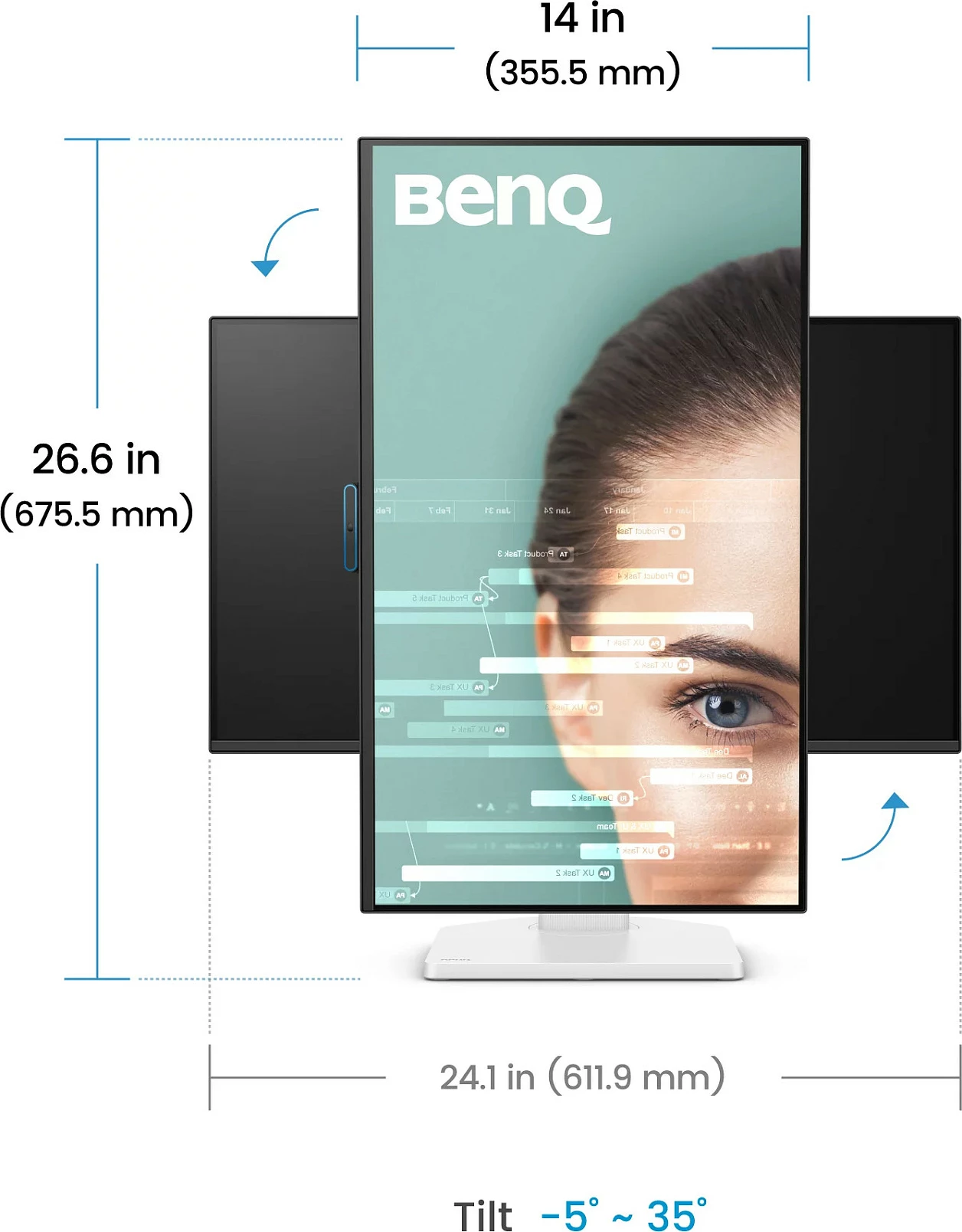 Monitor BenQ GW2790TC 27" FHD IPS, Eye-Care, FreeSync, zi/bardhë