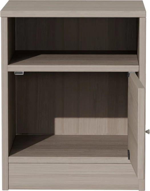 Komodinë anës krevati Foly, dollap ngjyrë lis gri, 40x40x50cm