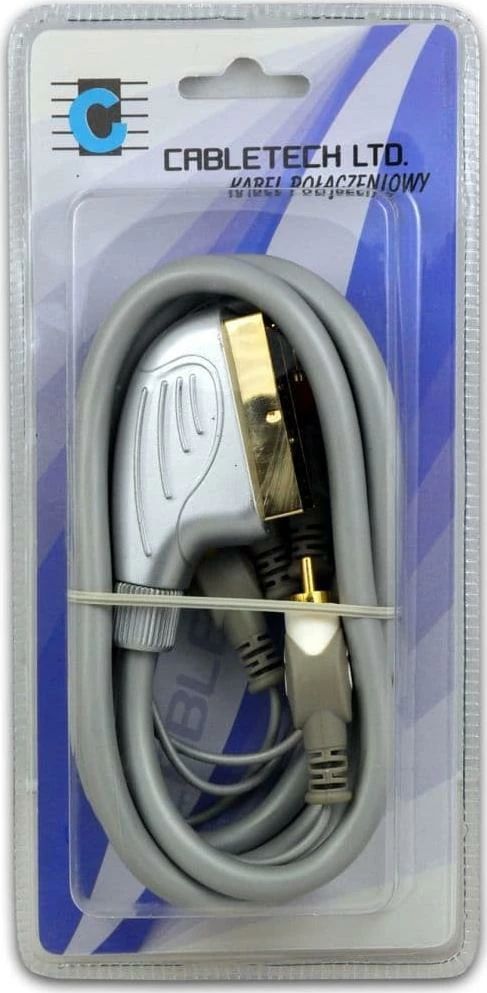 Kabel audio-video Cabletech KPO3419-1.5, SCART në 4x RCA (Cinch), 1.5 m, silver