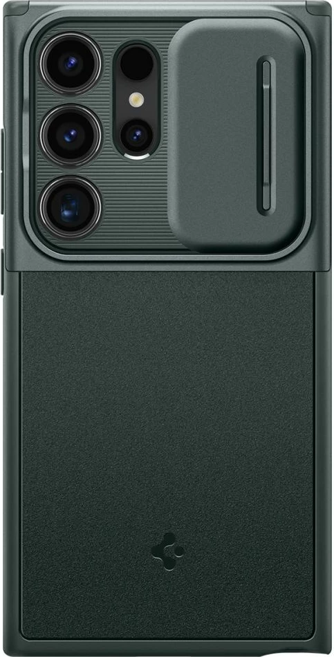 Mbështjellës Spigen Optik Armor për Samsung Galaxy S24 Ultra, Gjelbër e errët