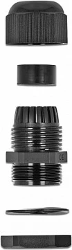 Glandë kablli DeLOCK PG21, IP68, për kabllo 18 mm, 10 copë, e zezë