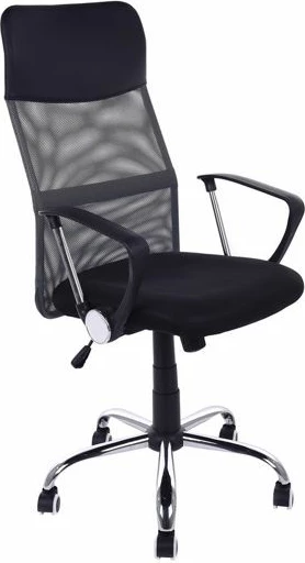 Karrige zyre Funfit Xenos Compact, me rrota, me mbështetëse krahu, e rregullueshme 38-48 cm, max 120 kg, e zezë