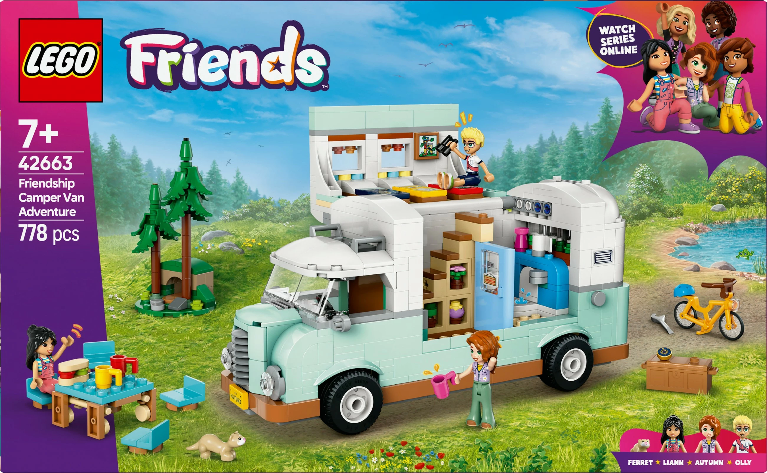 Set ndërtimi LEGO Friends 42663 Wohnmobil, 778 pjesë, multikolor