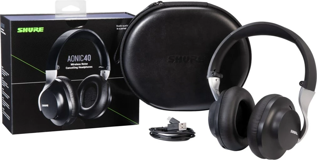Kufje Shure Aonic 40, Wired & Wireless, USB Type-C, Bluetooth, Black