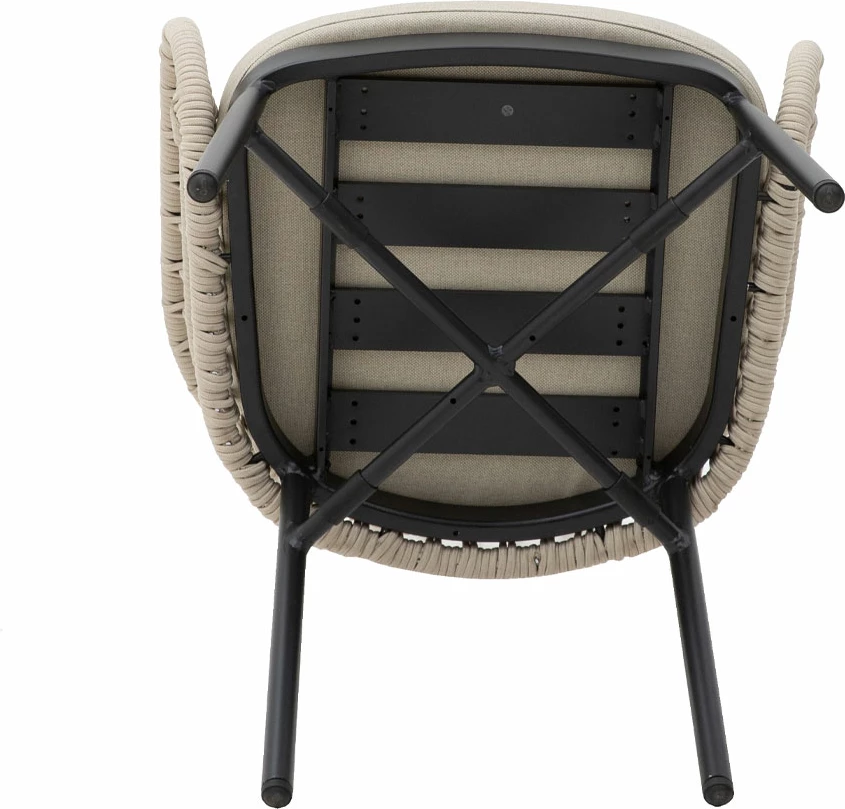 Karrige Luna, krem e zezë, 58x65x78cm