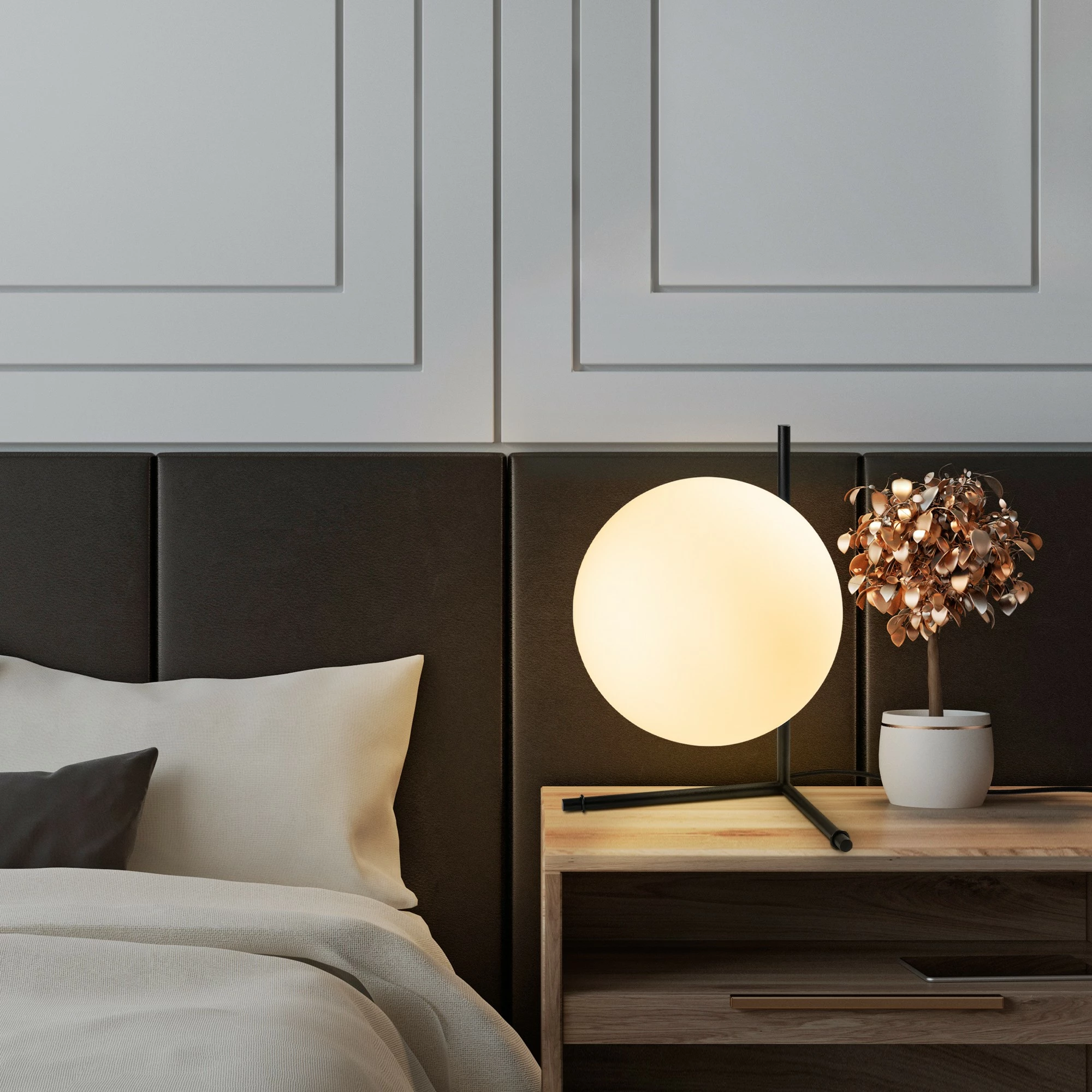 Llambë tavoline Opviq, Luminar - 14170, ngjyrë e zezë