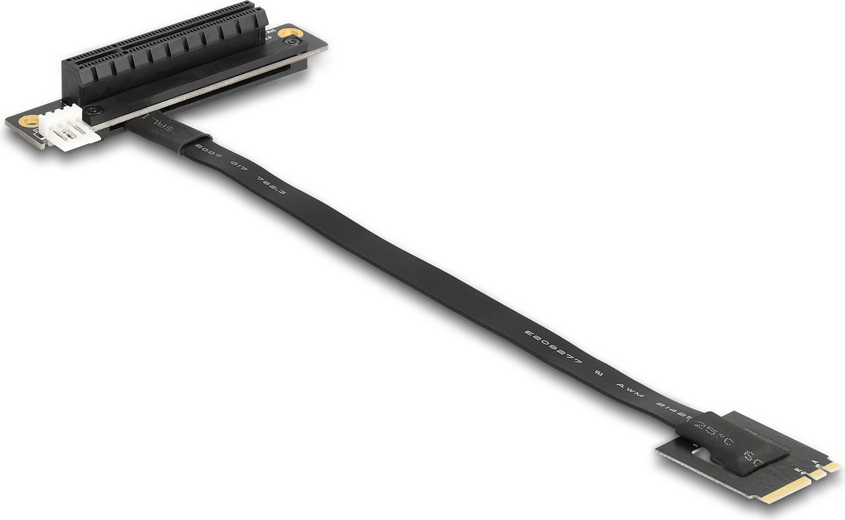 Adapter DeLOCK M.2 Key A+E në PCIe x8 NVMe, PCIe 4.0, kabllo 20 cm