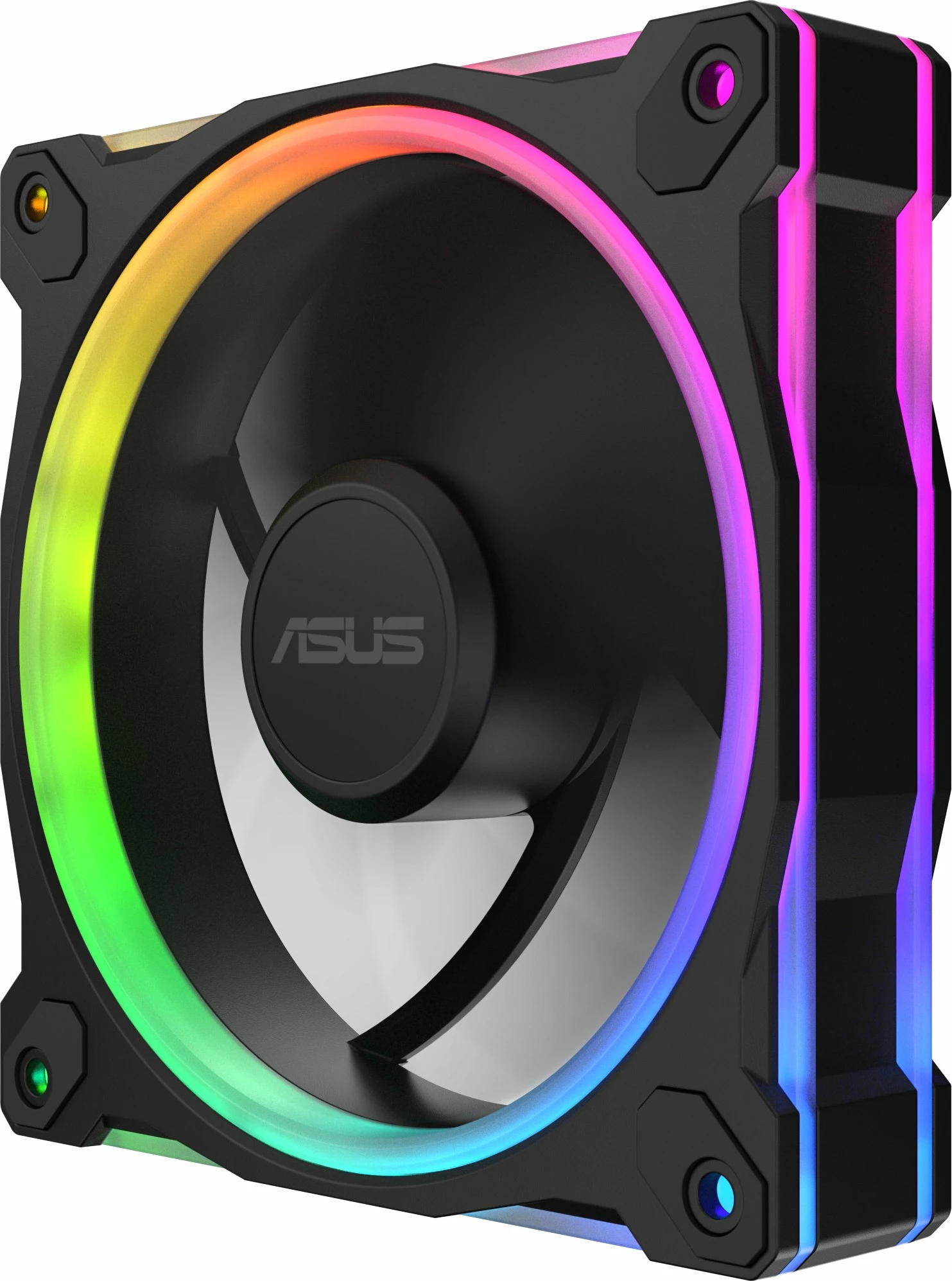 Ventilator kasë PC Asus Prime MR120 ARGB Reverse Blade 120mm 4-pin PWM, i zi (1 copë)