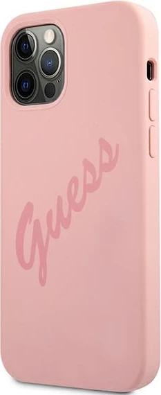 Mbështjellës Guess GUHCP12LLSVSPI për iPhone 12 Pro Max 6.7", rozë
