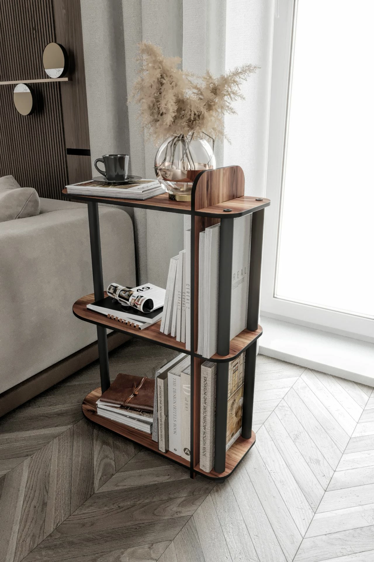 Tavolinë anësore, ngjyrë arre, Skye Decor, Kaiteki