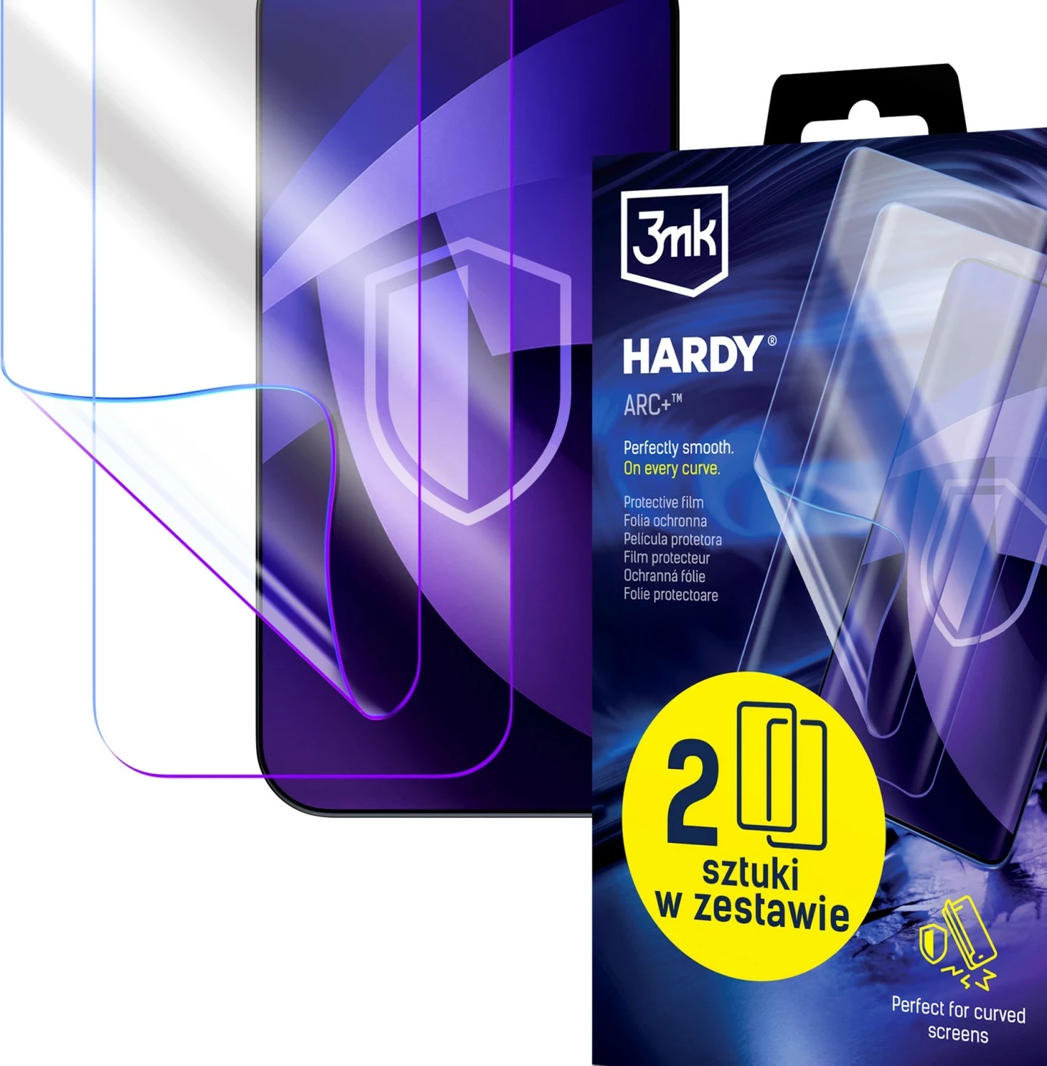 Mbështjellës ekrani 3mk Hardy ARC+ për Motorola Edge 70 Pro, 2 copë, transparent
