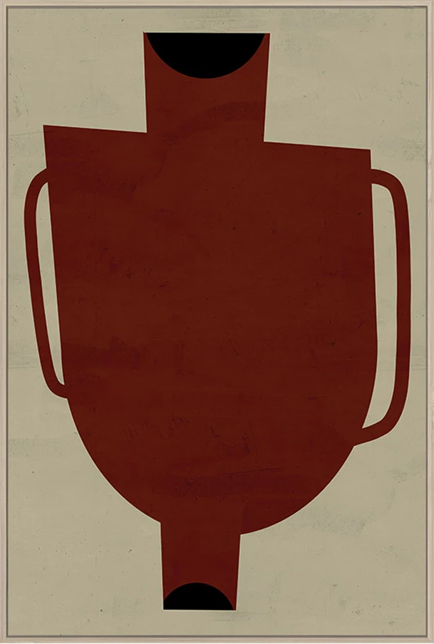 Pikturë dekorative Art Poterie, shumëngjyrëshe, dru natyral, 83x123x4cm