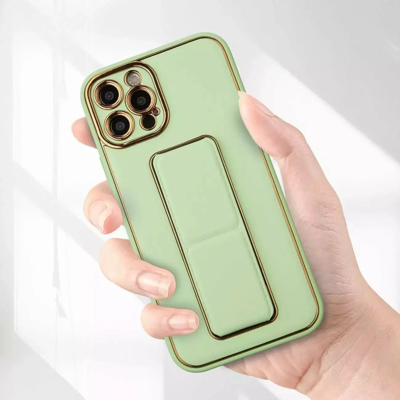 Mbështjellës 4kom.pl New Kickstand Case për Samsung Galaxy A12 5G, me mbajtëse, blu