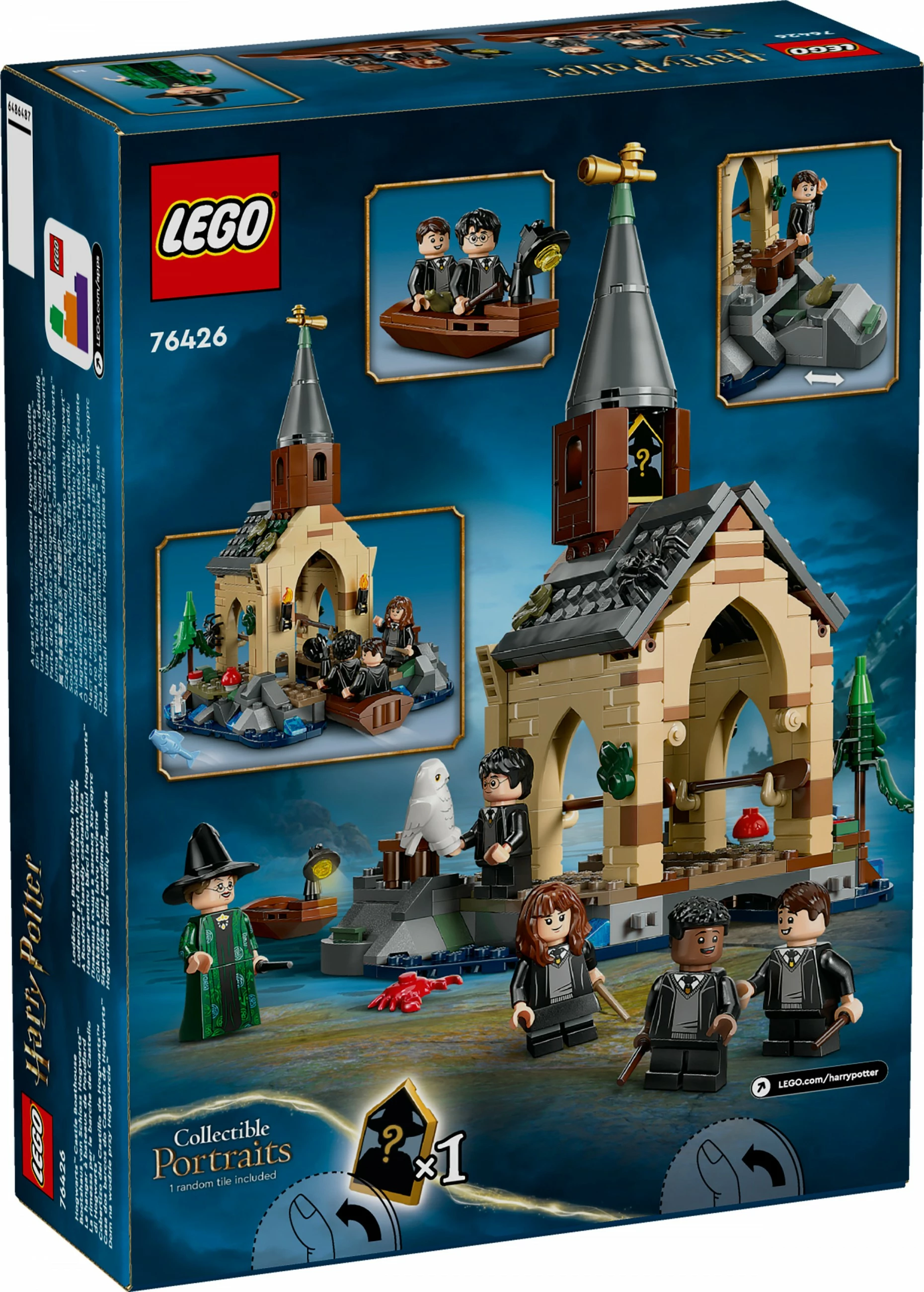 Set ndërtimi LEGO Harry Potter Hogwarts Castle Boathouse 350 pjesë, multingjyrësh